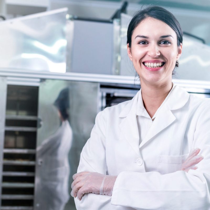 labcoat nice smile female